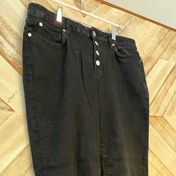 Tahari Women’s Amelia Black Jeans Button Fly Skinny High Rise Jeans Size 31 - Picture 2 of 6